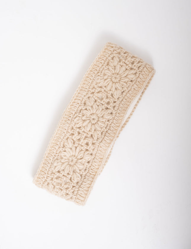 Headband Crochet Beige - Things I Like Things I Love