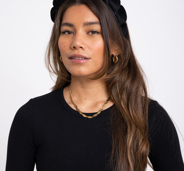 Headband Croissant Black Velvet - Things I Like Things I Love