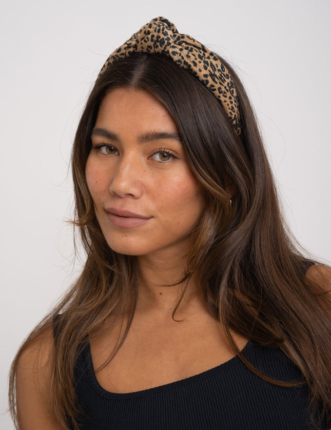 Headband Leopard Camel - Things I Like Things I Love