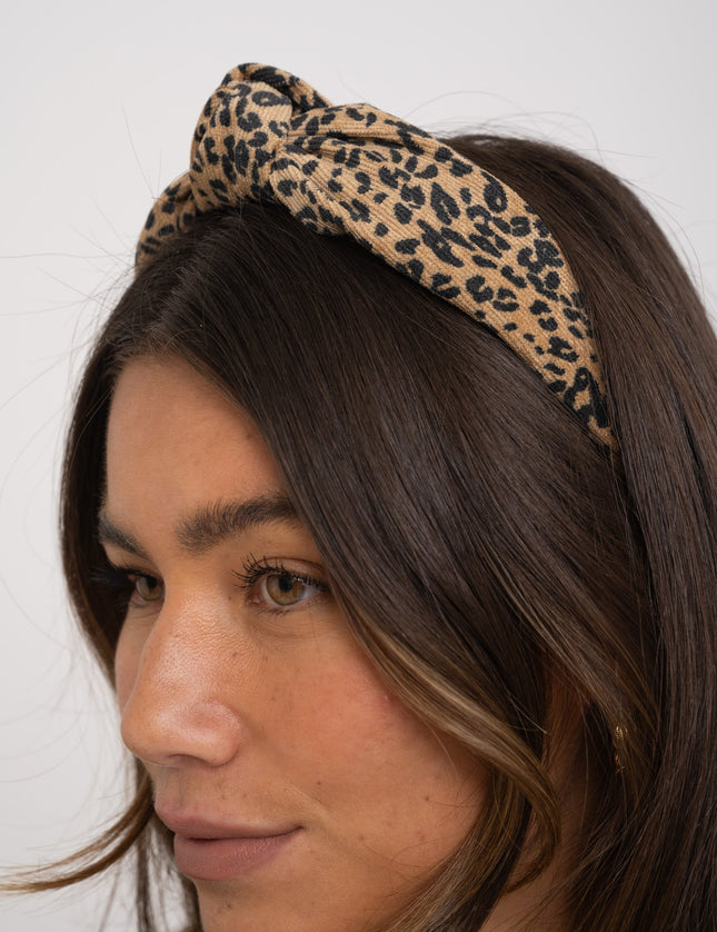 Headband Leopard Camel - Things I Like Things I Love