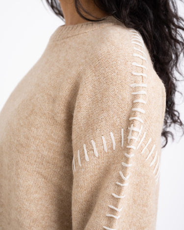 Itzel Crew Neck Knit Peyote - Things I Like Things I Love