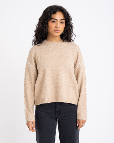 Itzel Crew Neck Knit Peyote - Things I Like Things I Love