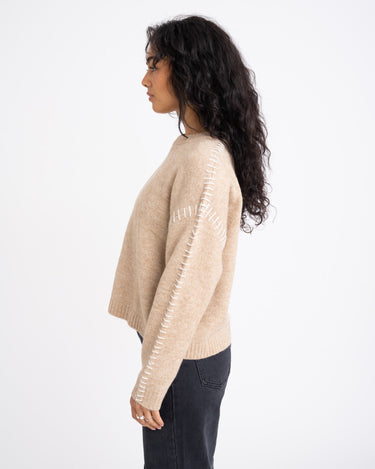 Itzel Crew Neck Knit Peyote - Things I Like Things I Love