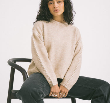 Itzel Crew Neck Knit Peyote - Things I Like Things I Love