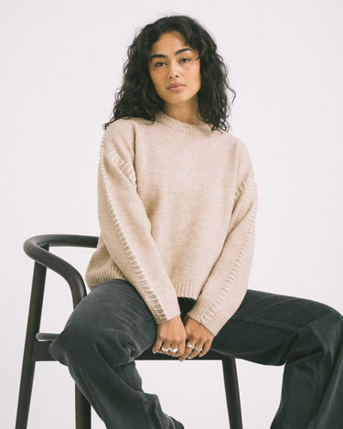 Itzel Crew Neck Knit Peyote - Things I Like Things I Love