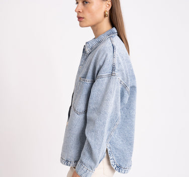 Jamila Denim Overshirt Light Blue - Things I Like Things I Love