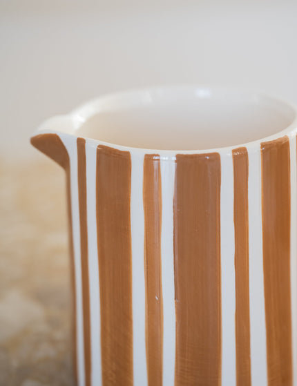 Jar/jug Stripe Brown Small - Things I Like Things I Love