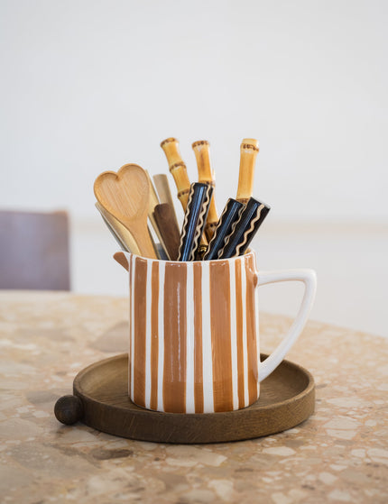 Jar/jug Stripe Brown Small - Things I Like Things I Love