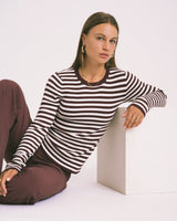 Jodi Tight Crew Neck Knit Sassafras Stripes