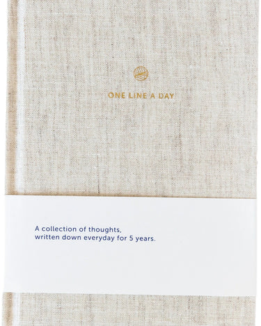 Journal - One Line A Day - Beige Linnen - Things I Like Things I Love