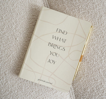 Journal Vegan Leather- Gratitude Brings You Joy - Things I Like Things I Love