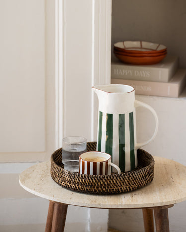 Jug Mykonos Green Stripe - Things I Like Things I Love