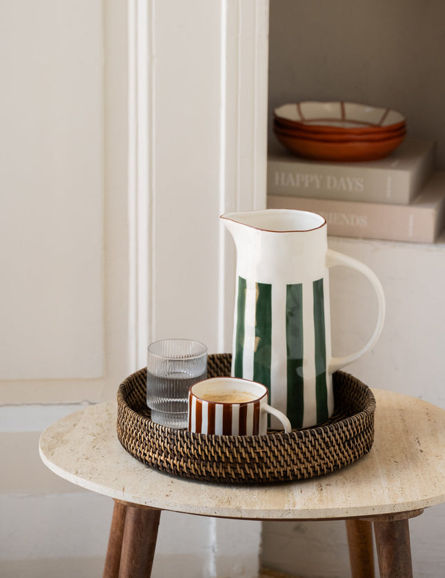 Jug Mykonos Green Stripe - Things I Like Things I Love