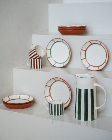 Jug Mykonos Green Stripe - Things I Like Things I Love