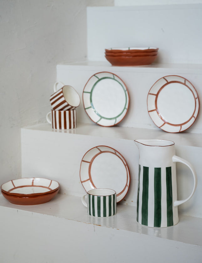 Jug Mykonos Green Stripe - Things I Like Things I Love