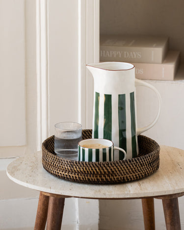 Jug Mykonos Green Stripe - Things I Like Things I Love