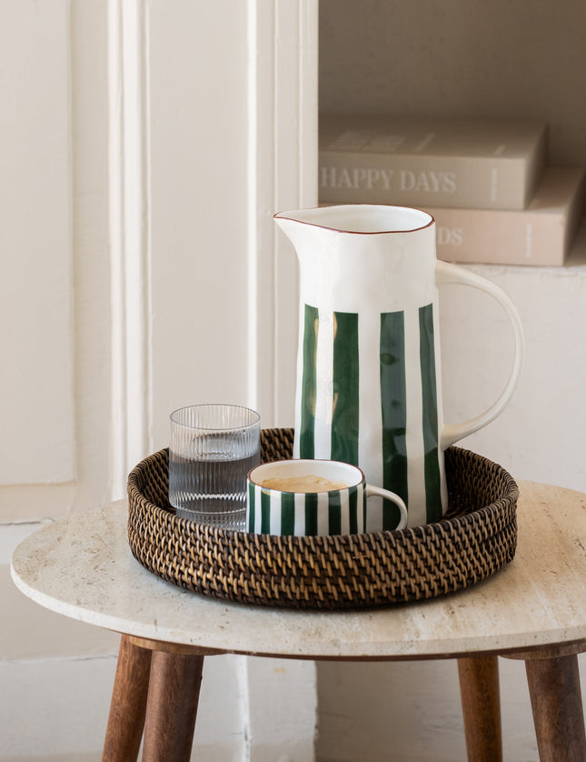 Jug Mykonos Green Stripe - Things I Like Things I Love