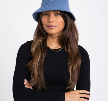 KANGOL Bucket Wool Lahinch Denim Blue - Things I Like Things I Love