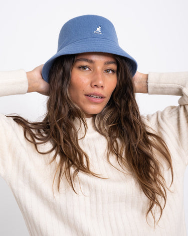 KANGOL Bucket Wool Lahinch Denim Blue - Things I Like Things I Love