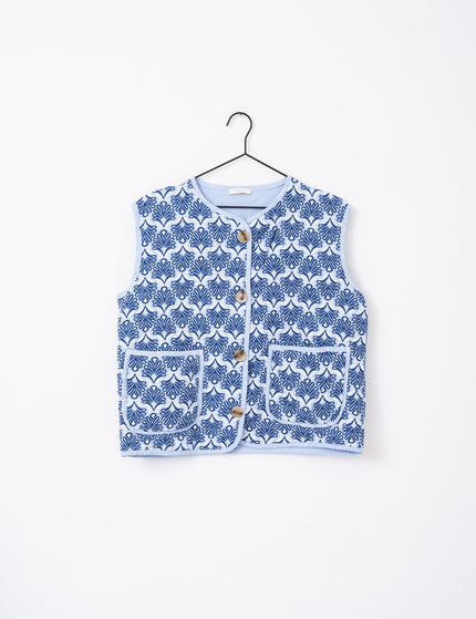 Keil Gilet Blue Print One Size - Things I Like Things I Love