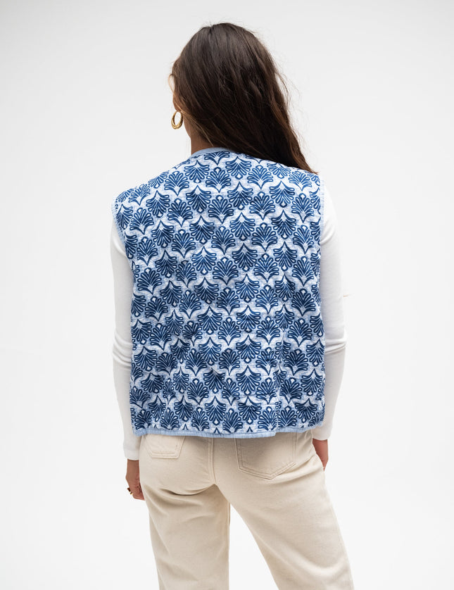 Keil Gilet Blue Print One Size - Things I Like Things I Love