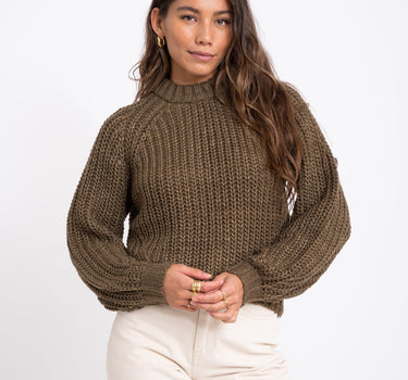 Kelly Chunky Crew Neck Knit Kangeroo - Things I Like Things I Love