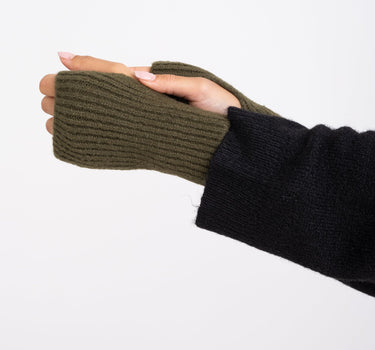 Knitted Fingerless Gloves Army - Things I Like Things I Love