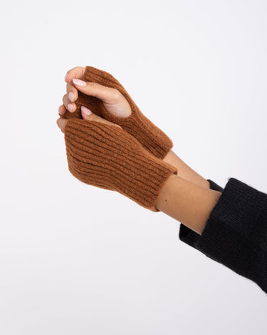 Knitted Fingerless Gloves Rust - Things I Like Things I Love