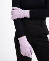 Knitted Gloves Mira Purple Melange