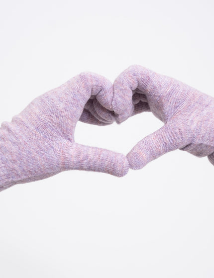 Knitted Gloves Mira Purple Melange - Things I Like Things I Love