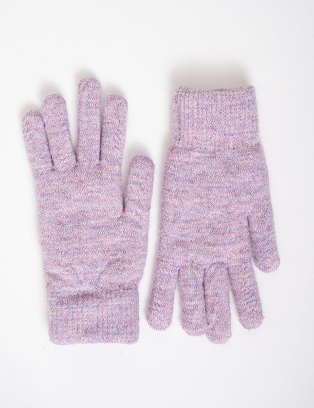 Knitted Gloves Mira Purple Melange - Things I Like Things I Love