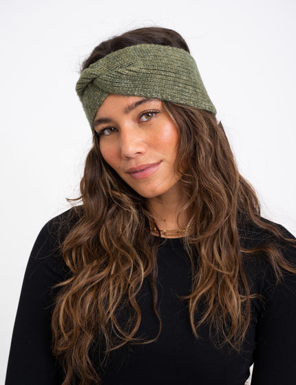 Knitted Headband Light Khaki Melange - Things I Like Things I Love