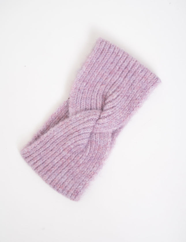 Knitted Headband Light Purple Melange - Things I Like Things I Love