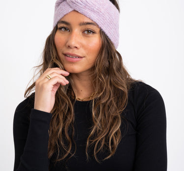 Knitted Headband Light Purple Melange - Things I Like Things I Love