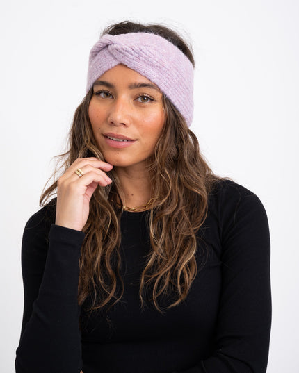 Knitted Headband Light Purple Melange - Things I Like Things I Love