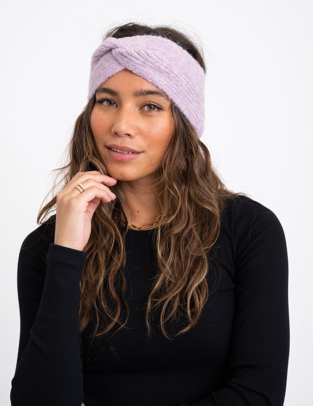 Knitted Headband Light Purple Melange - Things I Like Things I Love