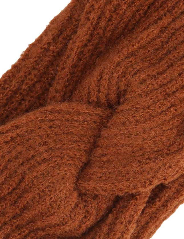 Knitted Headband Midbrown Melange - Things I Like Things I Love