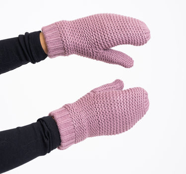 Knitted Mittens Bibi Antique Pink - Things I Like Things I Love