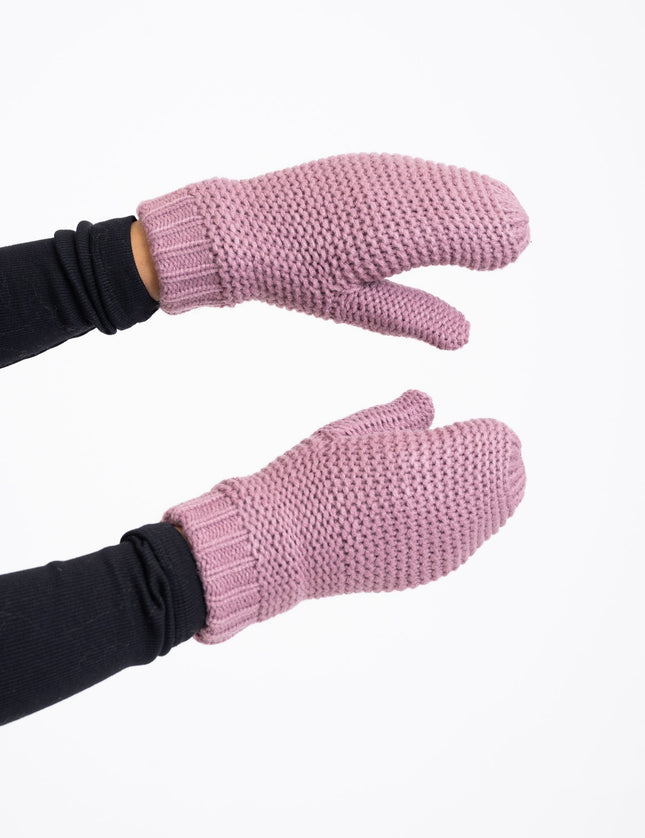 Knitted Mittens Bibi Antique Pink - Things I Like Things I Love