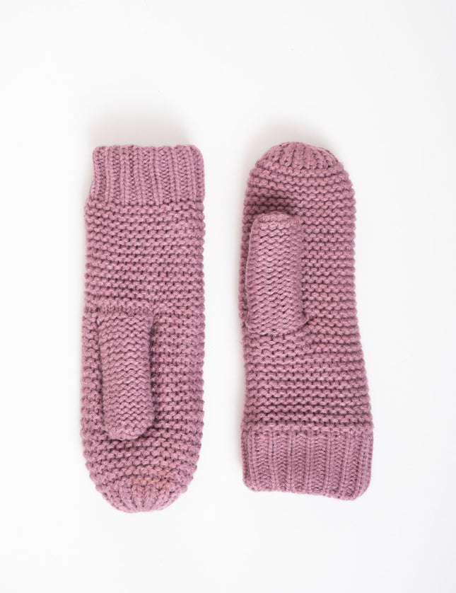 Knitted Mittens Bibi Antique Pink - Things I Like Things I Love