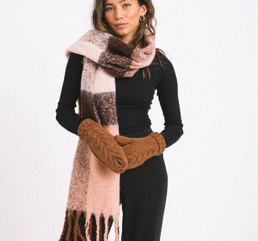 Knitted Scarf Olivia Mid Brown - Things I Like Things I Love