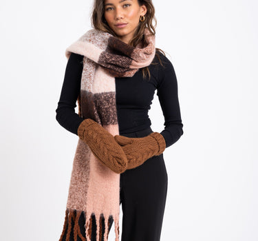 Knitted Scarf Olivia Mid Brown - Things I Like Things I Love