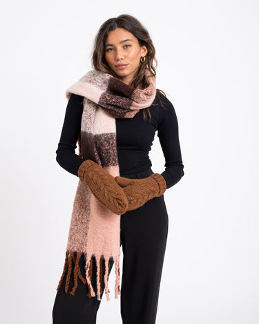 Knitted Scarf Olivia Mid Brown - Things I Like Things I Love