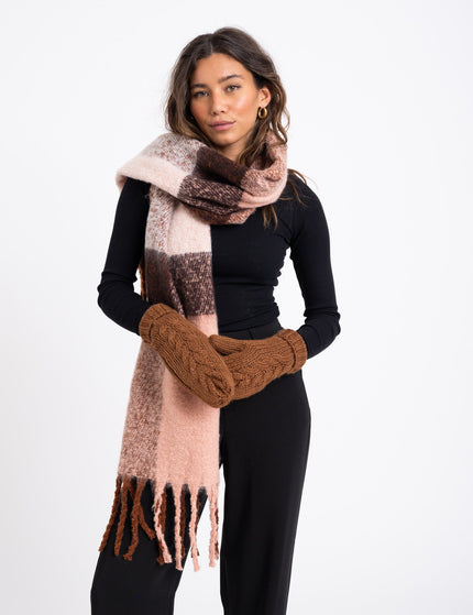 Knitted Scarf Olivia Mid Brown - Things I Like Things I Love