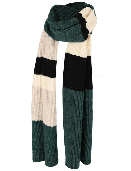 Knitted Scarf Stripe Dark Green - Things I Like Things I Love