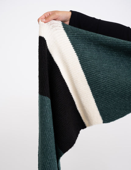 Knitted Scarf Stripe Dark Green - Things I Like Things I Love