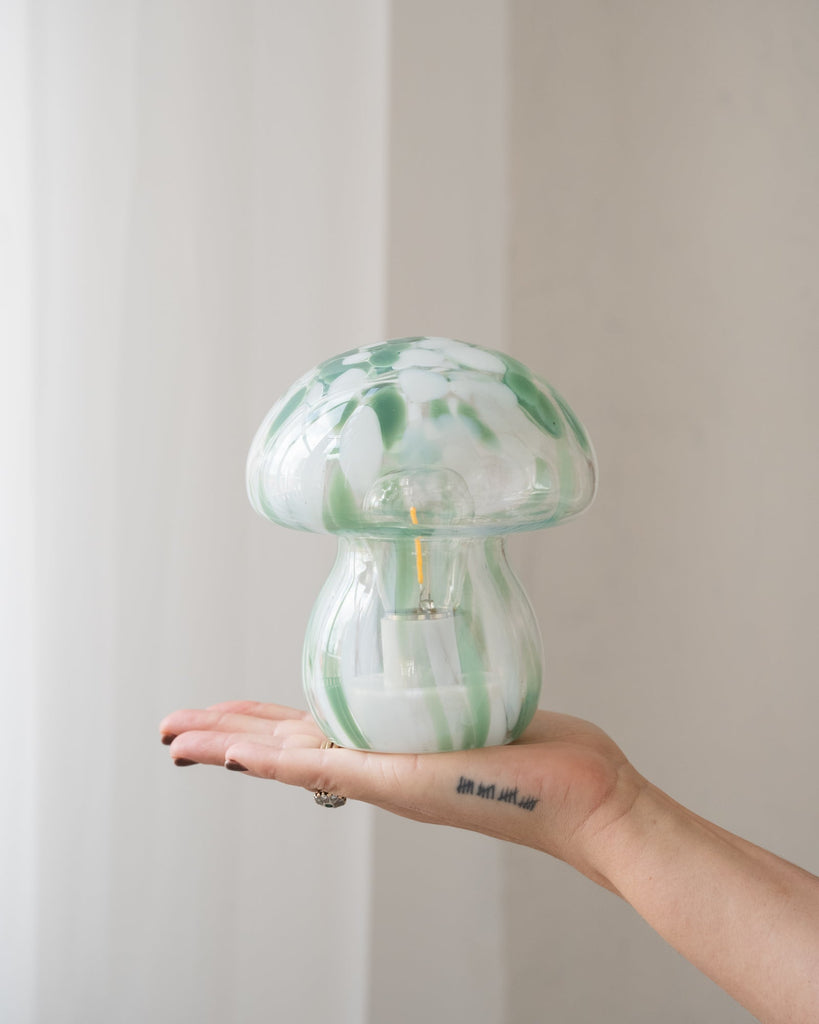 Lamp Led Mushroom Green/White - Things I Like Things I Love