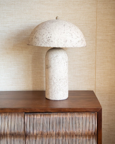 Large Table Lamp Astley Paper Mache Stone Grey - Things I Like Things I Love