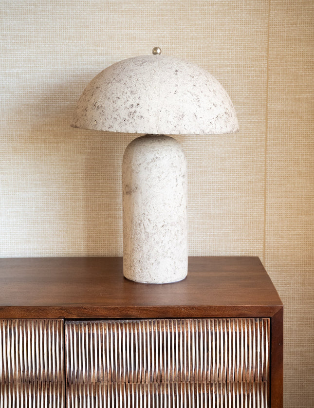 Large Table Lamp Astley Paper Mache Stone Grey - Things I Like Things I Love