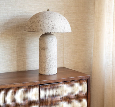 Large Table Lamp Astley Paper Mache Stone Grey - Things I Like Things I Love